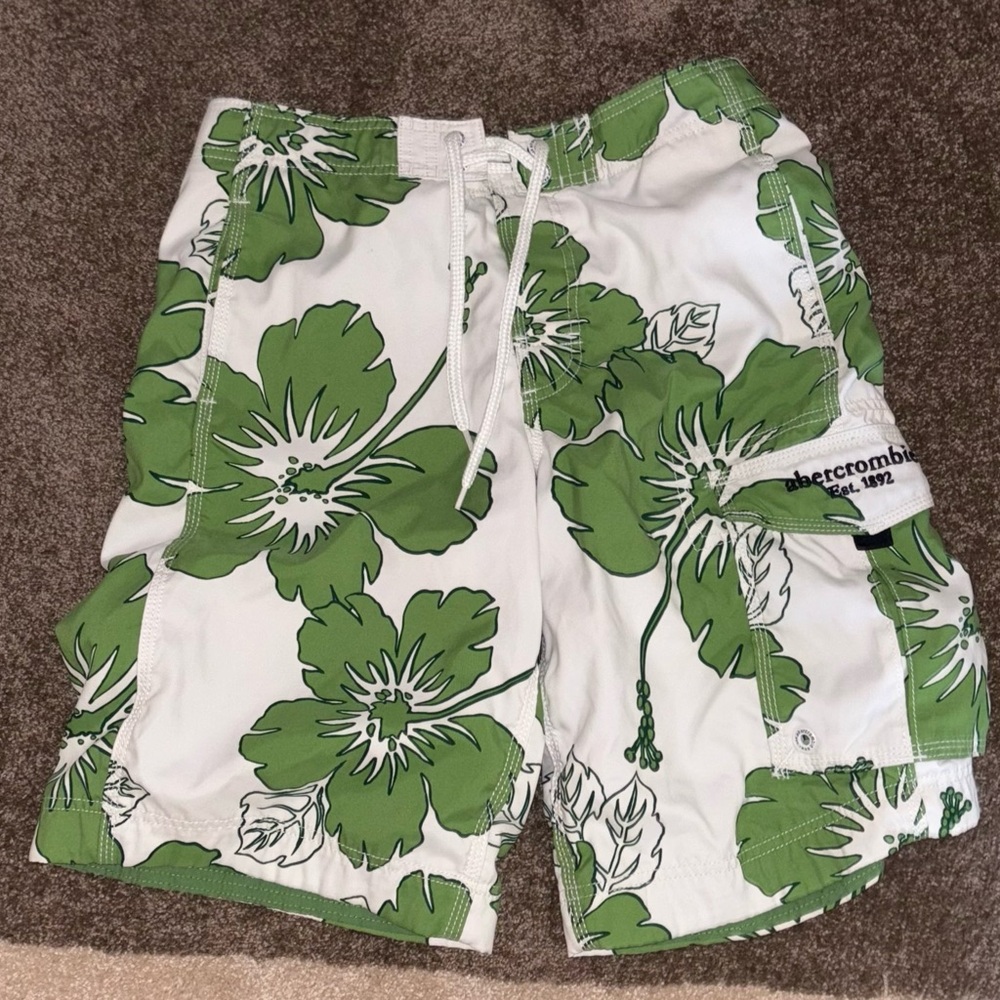 Abercrombie & Fitch Floral Pattern Bathing Suit - Mens- XL